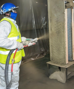 Structural Steel Protection using Vermiculite Spray